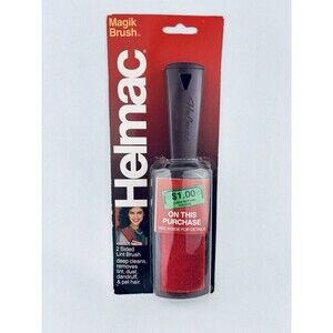 Vtg Helmac Magik Red Lint Remover Brush 1980s Original Package New Made in USA